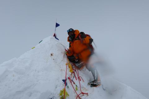 Au sommet du Makalu à 8495 mètres